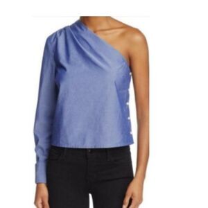 Trovata Birds of Paradis One Shoulder Cotton Top Large